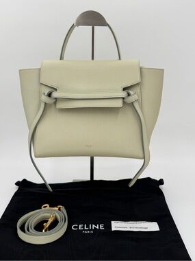 Celine “Micro Belt Bag” in Creamy Mint w/Strap, Dust Bag, and Entrupy COA